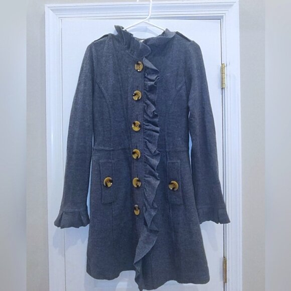 Anthropologie Luii wool ruffled cardigan S - Picture 1 of 7